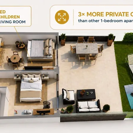 Lolabeachfront - Indoor Heated Pool & - Premium Gym - Private Garden - 5 Min Train To Airport Appartement *